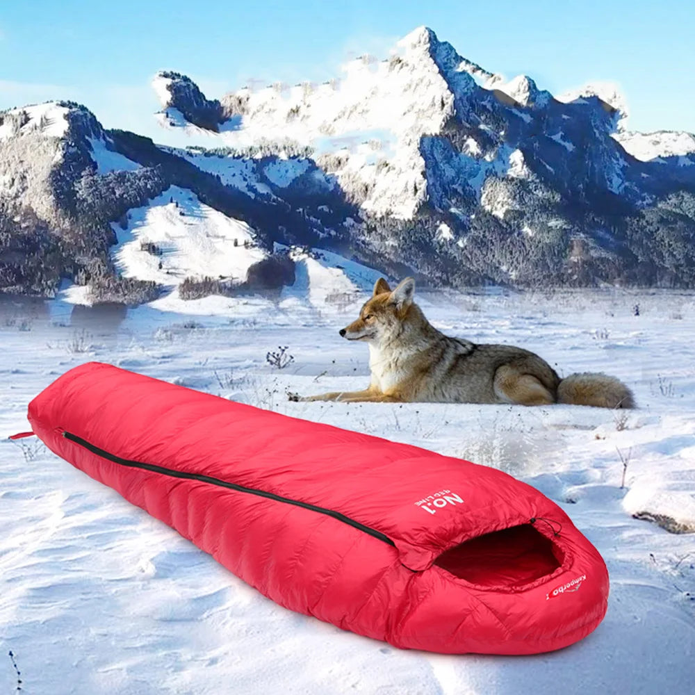 Winter Sleeping Bags For Adults Cold Weather 0~-22 Degree Down Sleeping Bag for Outdoor Champing Hiking Mummy Bag