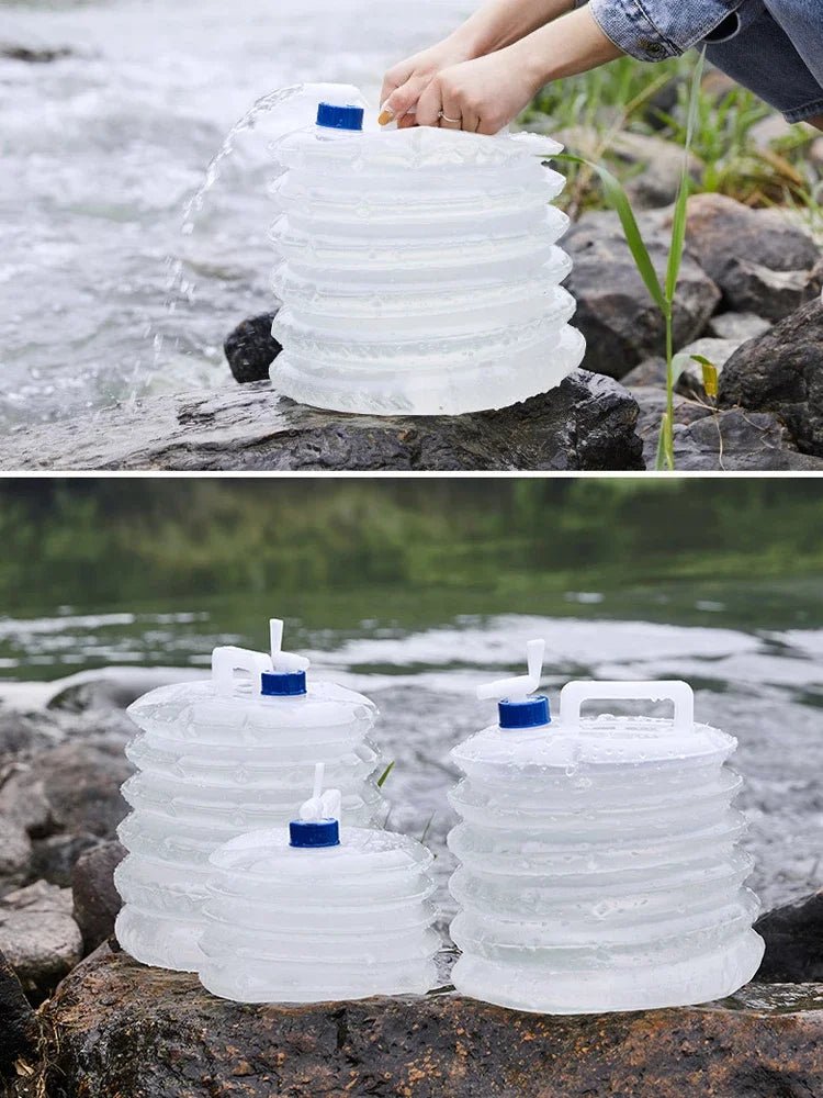 Outdoor Collapsible Bucket Foldable Water Bag Survival Water Storage Portable Water Carrier Container Camp camping equipment - BSG