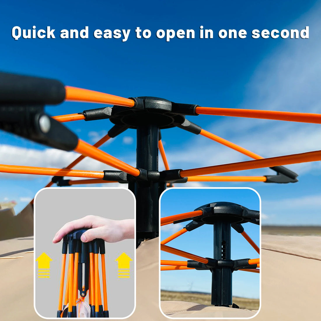 Outdoor Automatic Quick - opening Tent Automatic Rainproof Sunshine - proof Tent Fishing Beach Sunshine Shelter 4 person tents - BSG