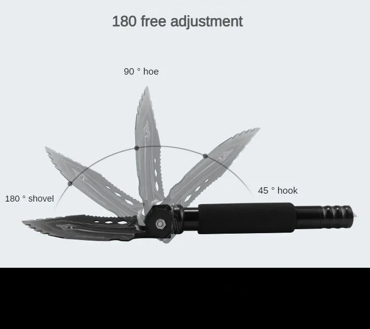 Folding Multi-Function Survival Engineering Shovel