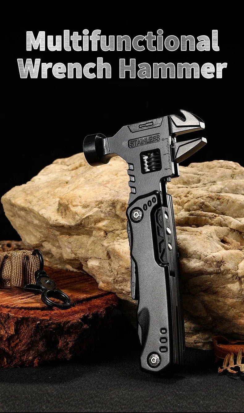 New Multifunctional Wrench Hammer Knife Pliers Outdoor Camping Survival Tool Labor Saving Tool Stainless Steel Multi - tool Knife - BSG