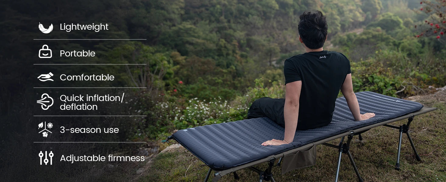 Onetigris LIGHTDREAM Camping Mattress Lightweight Self-inflating Mats Sleeping Pads for Backpacking Hiking Car Trips Travels