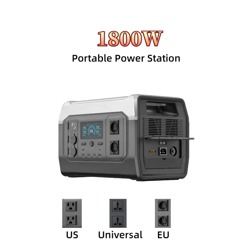 LiFePO4 Portable Power Station – 200W to 2600W Outdoor Emergency Generator