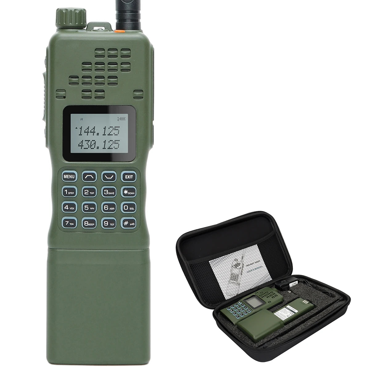 Walkie-talkie Baofeng AR-152 de 15 W, potente radio bidireccional CB, batería de 12000 mAh, transceptor táctico de largo alcance AN PRC-152 de doble banda