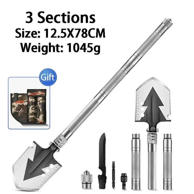 Multifunctional Folding Shovel Outdoor Vehicle Mounted Engineer Shovels Tourism Camping Survival Spade Garden Hand Tools