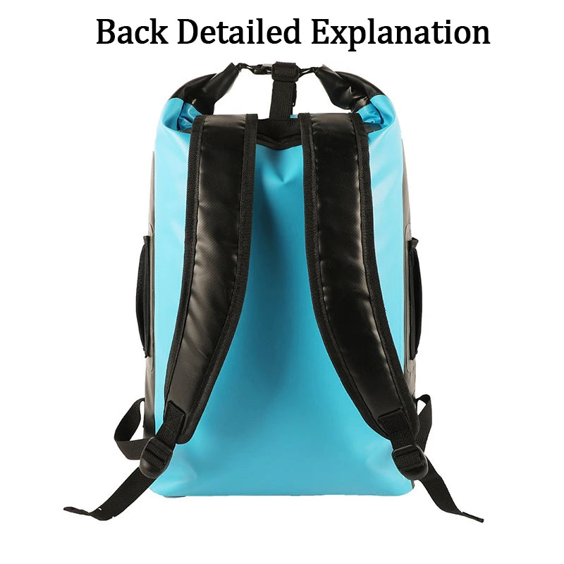 30L Waterproof Dual-Compartment Backpack – Heavy-Duty PVC Outdoor Survival Pack | BasicSurvivalGear.com