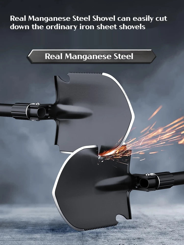 3-in-1 Camping & Survival Shovel – Shovel, Pickaxe, and Hoe