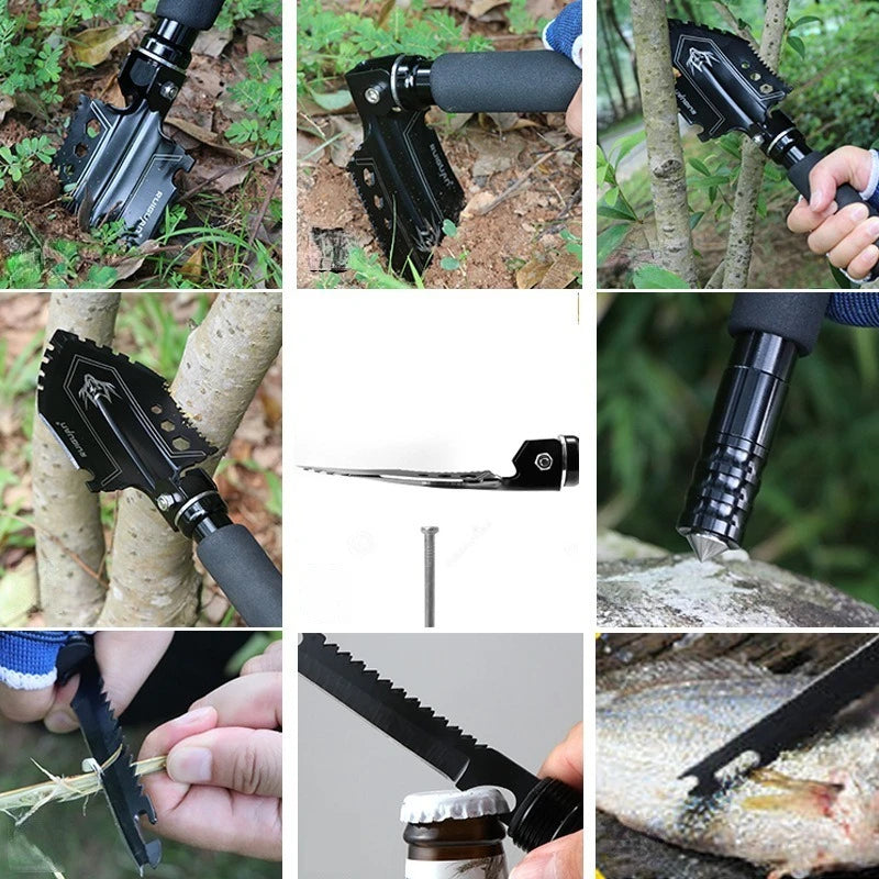 Folding Multi-Function Survival Engineering Shovel