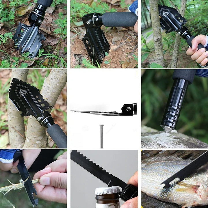 Folding Multi-Function Survival Engineering Shovel