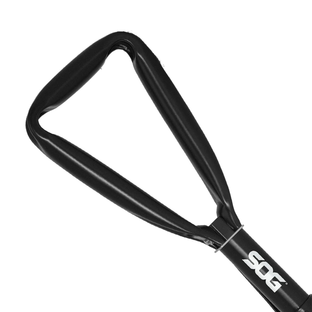 SOG Folding Shovel, Outdoor Camping Supplies, 18.25 Inch Folding Survival Shovel with Saw Edge and Tactical Shovel Carry Case