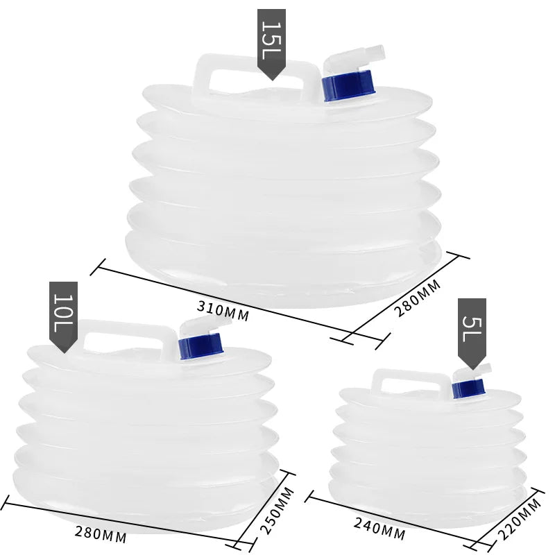 Outdoor Collapsible Bucket Foldable Water Bag Survival Water Storage Portable Water Carrier Container Camp camping equipment - BSG