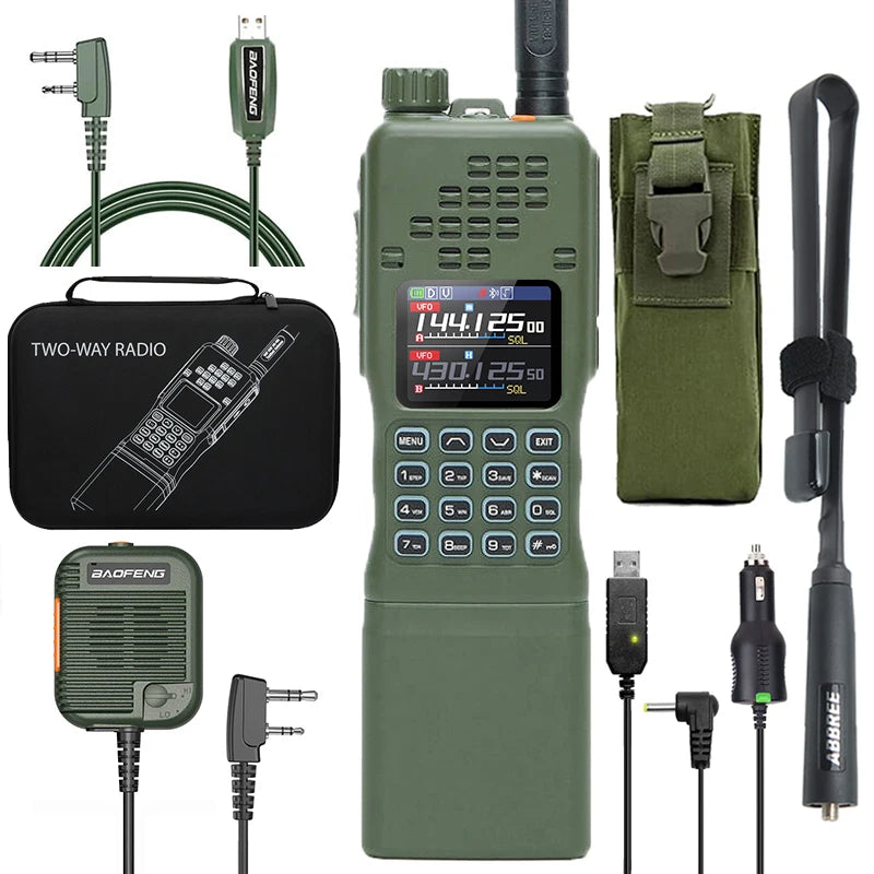 Walkie-talkie Baofeng AR-152 de 15 W, potente radio bidireccional CB, batería de 12000 mAh, transceptor táctico de largo alcance AN PRC-152 de doble banda
