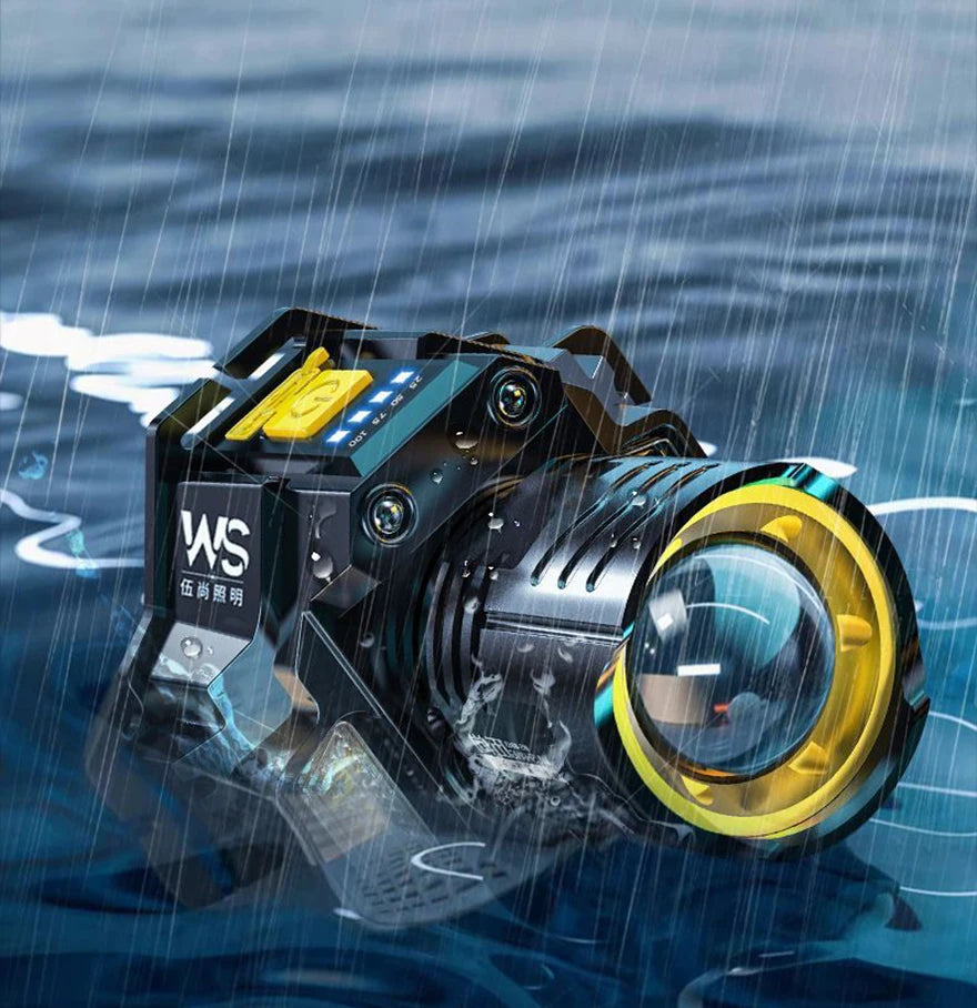 Rechargeable Waterproof LED Induction Headlamp – 180° Beam, Type-C Charging, Multi-Mode Outdoor Headlight | BasicSurvivalGear.com