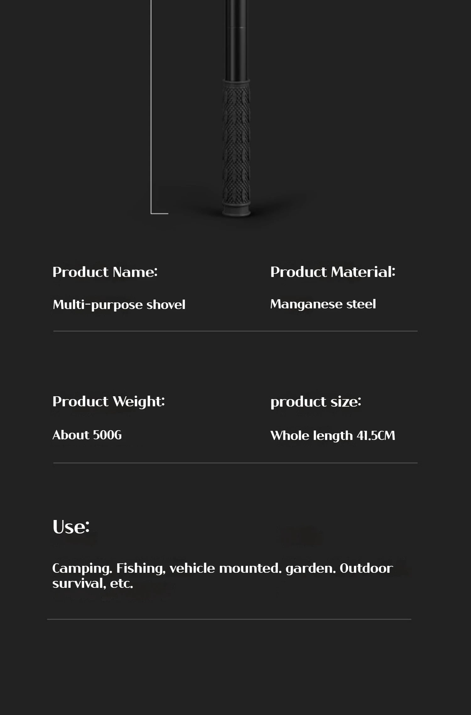 3-in-1 Camping & Survival Shovel – Shovel, Pickaxe, and Hoe