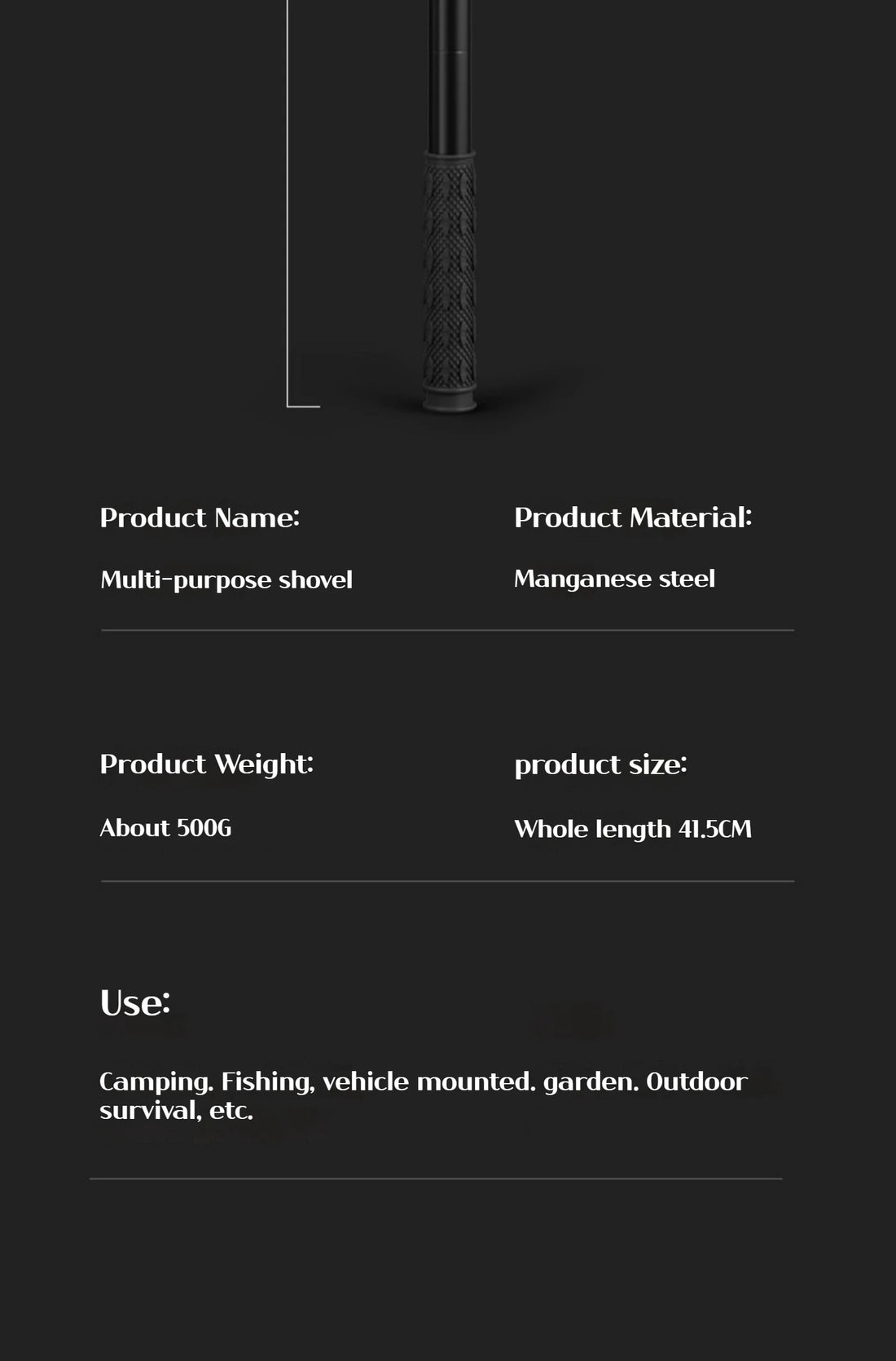 3-in-1 Camping & Survival Shovel – Shovel, Pickaxe, and Hoe