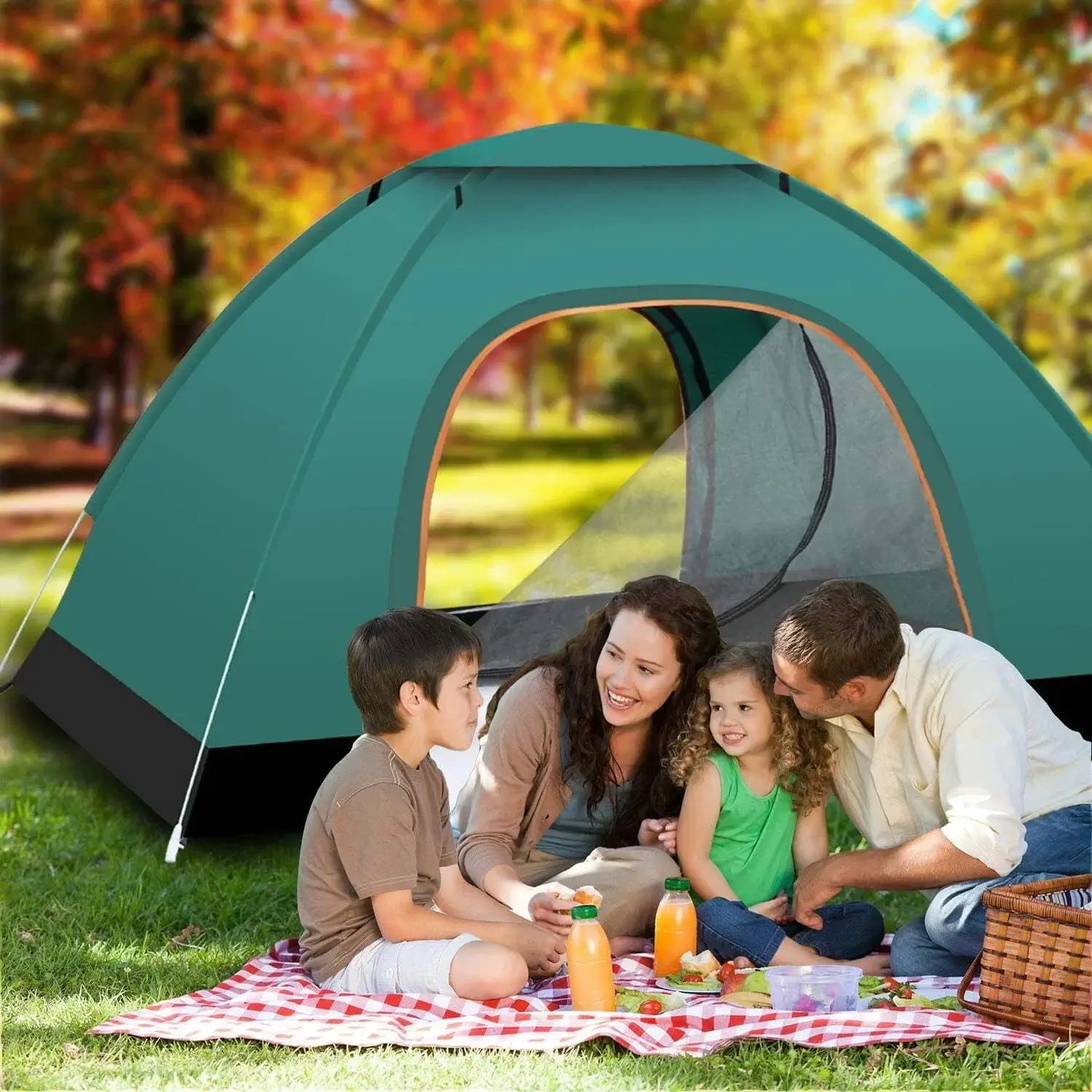 Automatic Pop Up Outdoor Camping Hiking Waterproof Sun Proof Tent Portable Backpacking Folding Tents Travelling Tools 2 - 3 Person - BSG