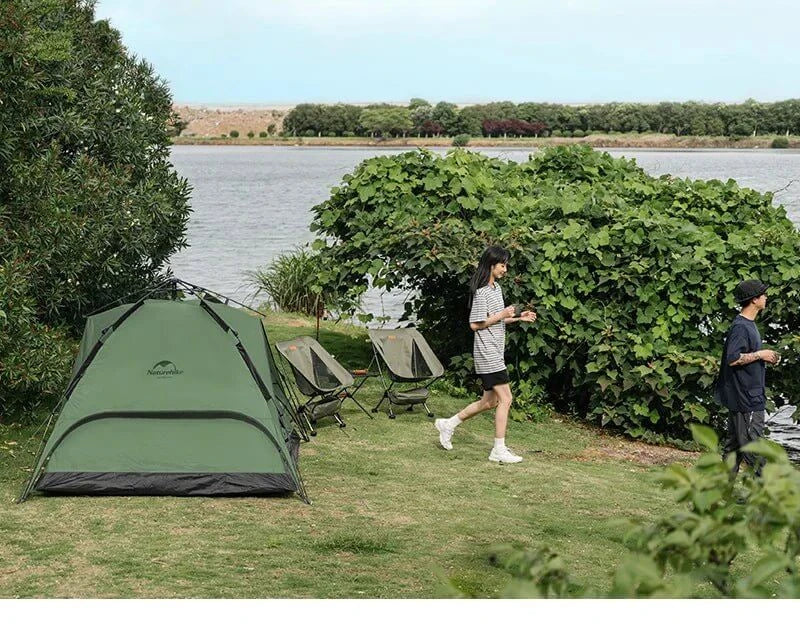 Naturehike Camping Automatic Tent One Touch Waterproof Roof Top Tents Double Door 3 Person Tent Outdoor Beach Fish Shelter Tent - BSG