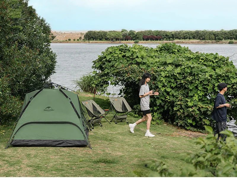 Naturehike Camping Automatic Tent One Touch Waterproof Roof Top Tents Double Door 3 Person Tent Outdoor Beach Fish Shelter Tent - BSG