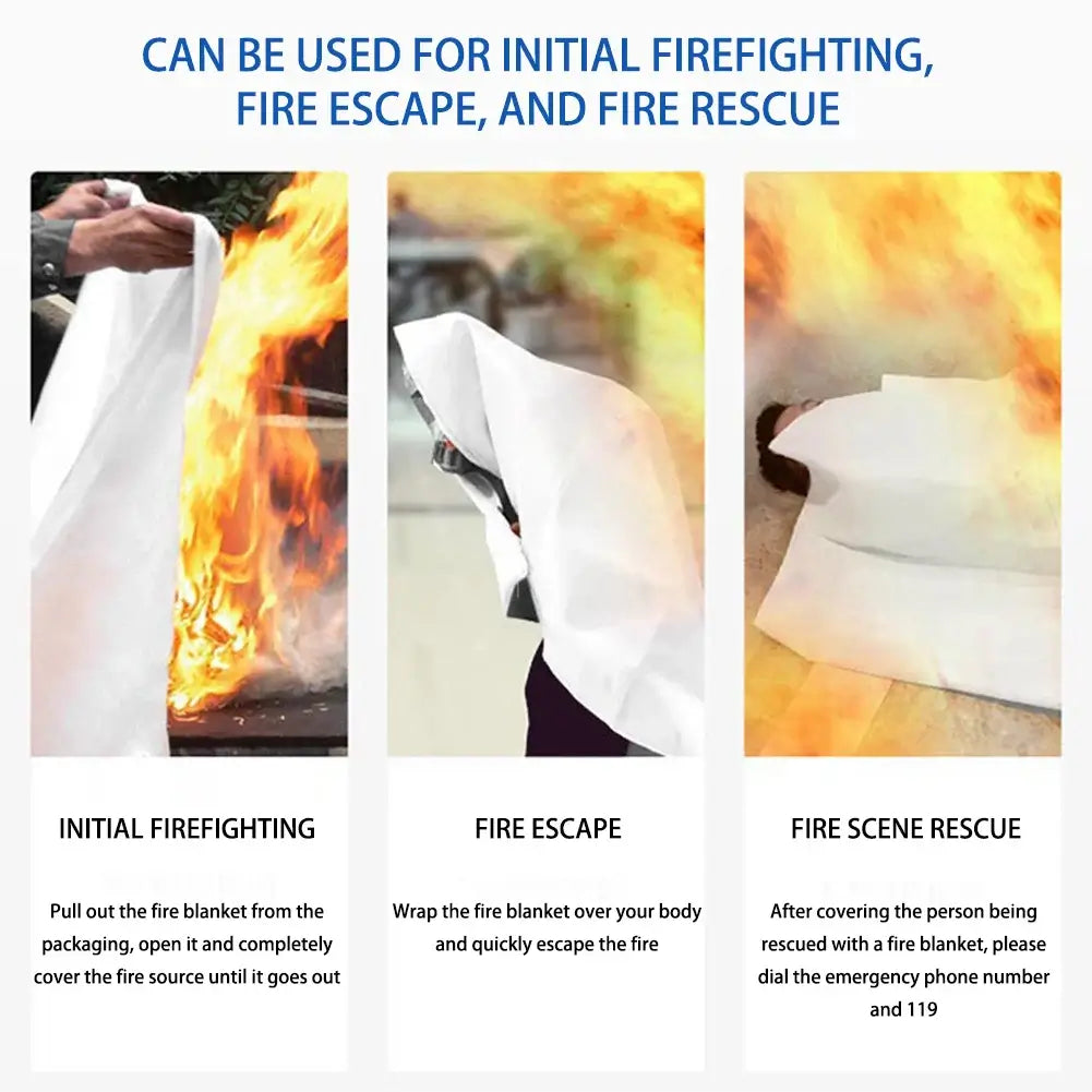 Portable Fire Form Portable Fire Blanket Fire Flame Retardant Emergency Survival Fire She ...