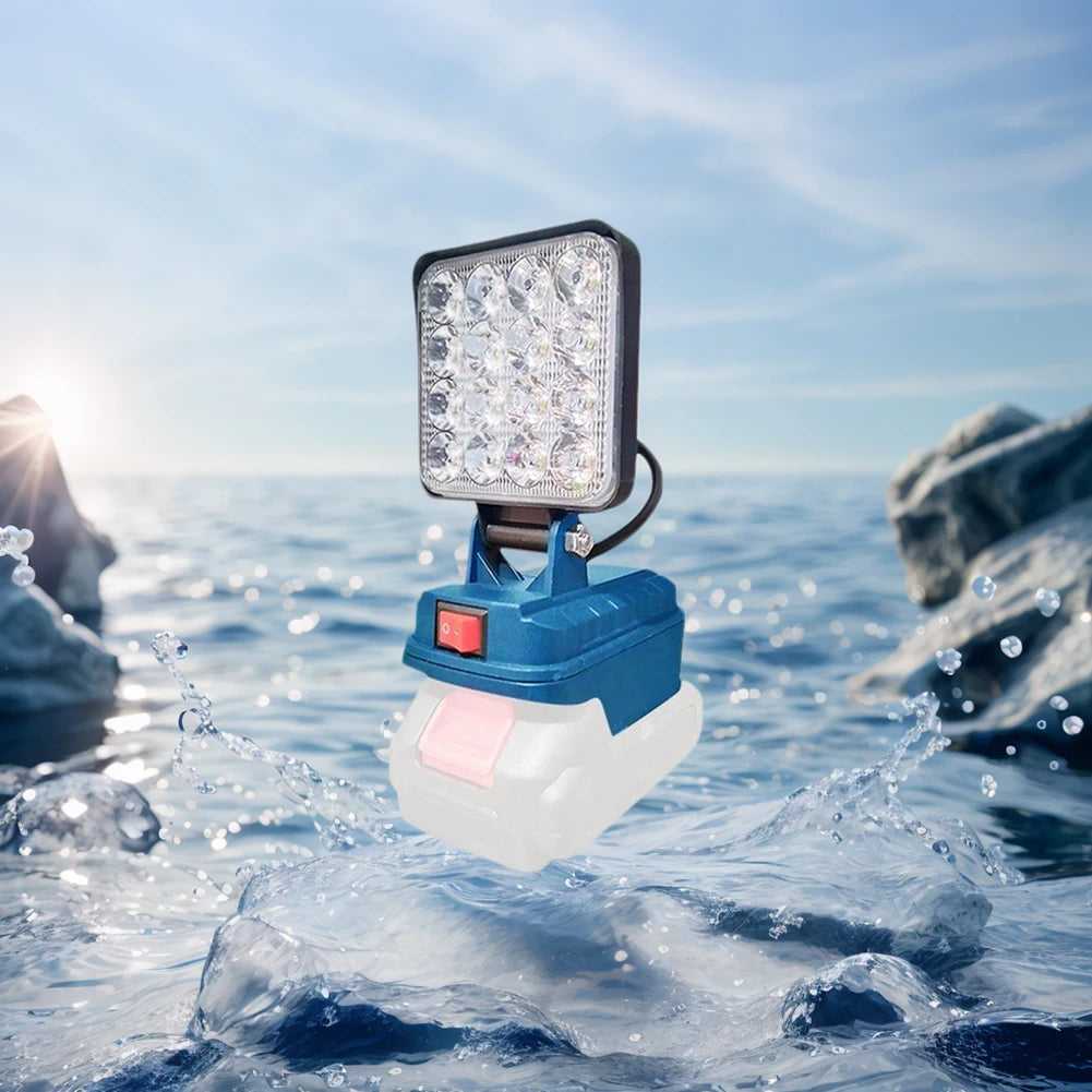 Rechargeable LED Work Light & Emergency Lantern – 6000 Lumens, Dual USB Charging, Waterproof Construction Light