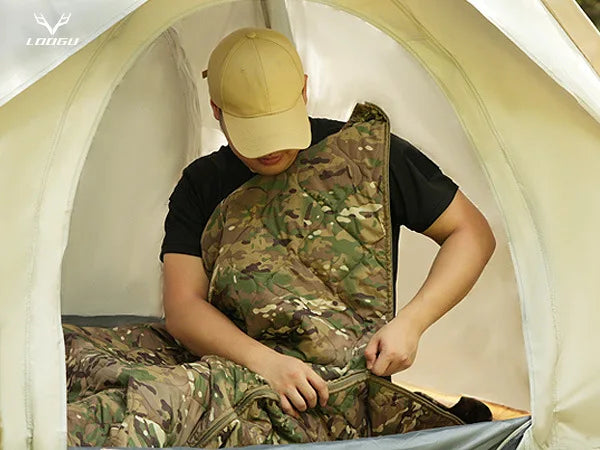 3-Season Waterproof Cotton Sleeping Bag – Multi-Use Poncho, Blanket & Outdoor Mat | BasicSurvivalGear.com