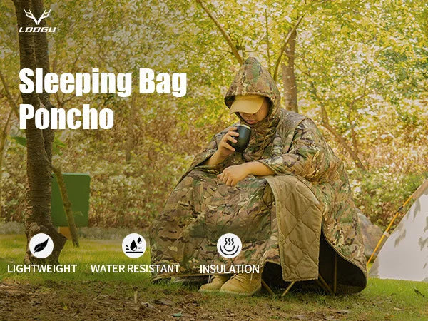 3-Season Waterproof Cotton Sleeping Bag – Multi-Use Poncho, Blanket & Outdoor Mat | BasicSurvivalGear.com