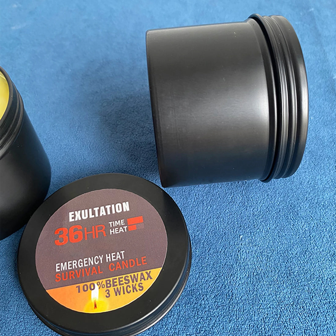 Emergency Survival Candle – 36-Hour Smokeless Portable Tin Candle (Model CLH@8) | BasicSurvivalGear.com