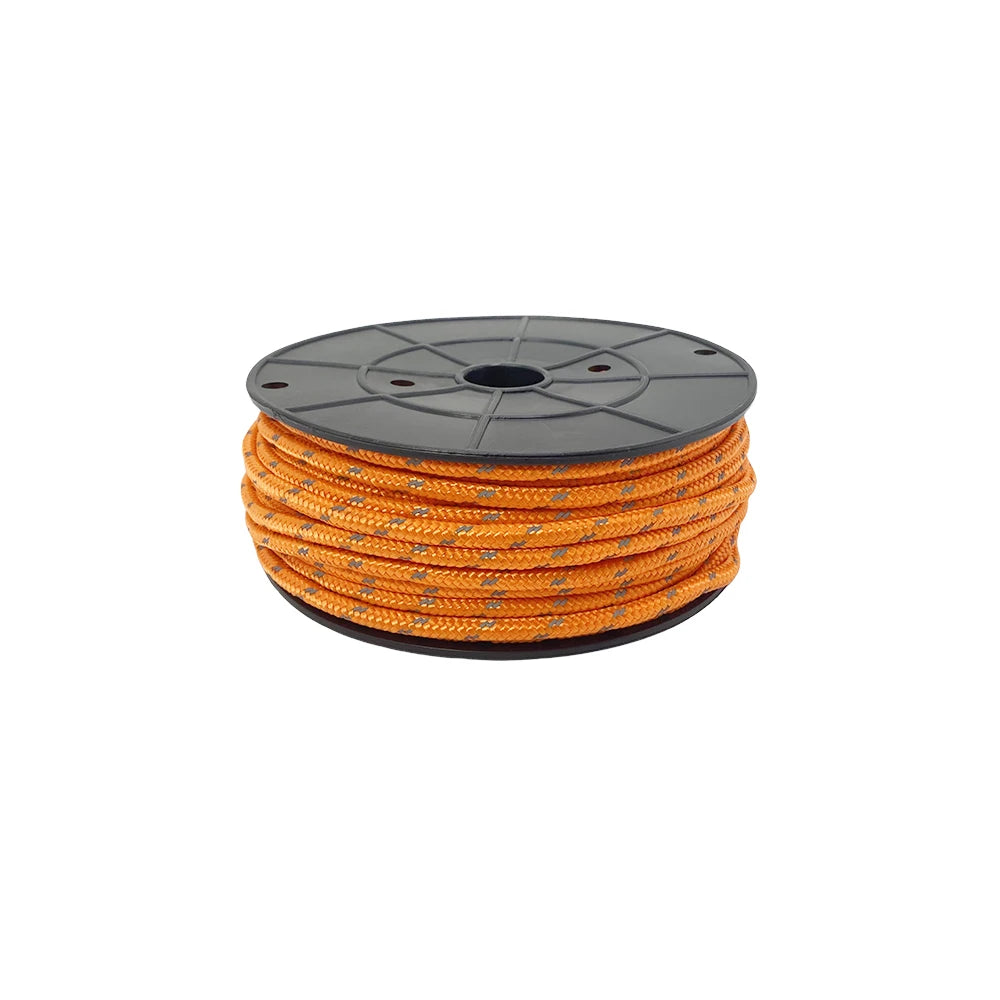 Paracord reflectante de 30 m, 6 mm, para exteriores, para supervivencia, camping, resistente, para tienda de campaña, tendedero