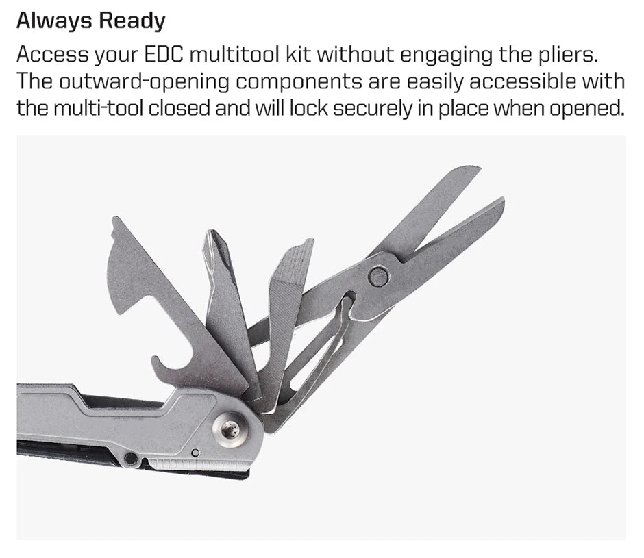 SOG 19 in 1 PowerLitre Folding Pliers Knife EDC Mini Multi - Tools Pocket Scissor Portable Outdoor Survival Multitools PL1001 - CP - BSG