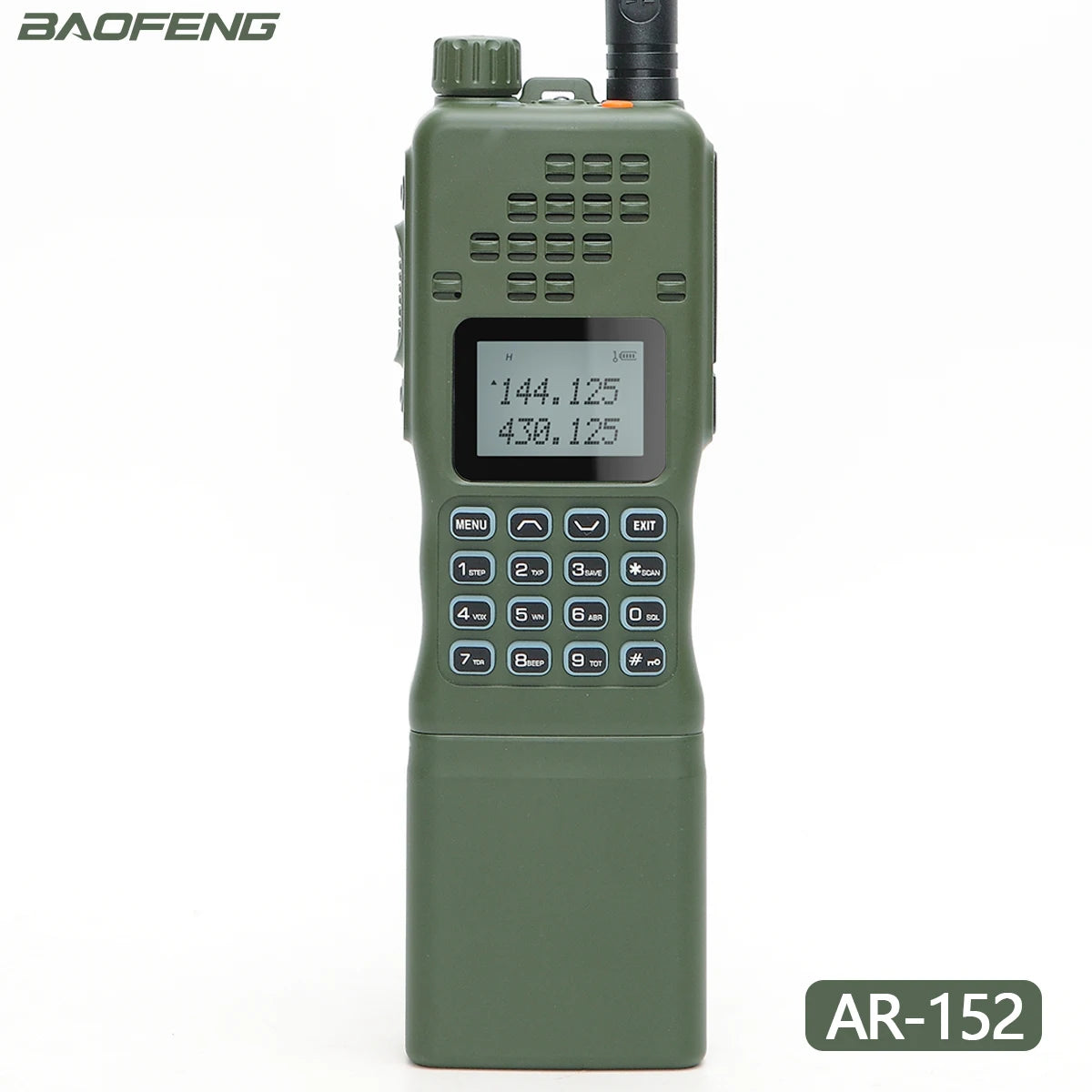 Walkie-talkie Baofeng AR-152 de 15 W, potente radio bidireccional CB, batería de 12000 mAh, transceptor táctico de largo alcance AN PRC-152 de doble banda
