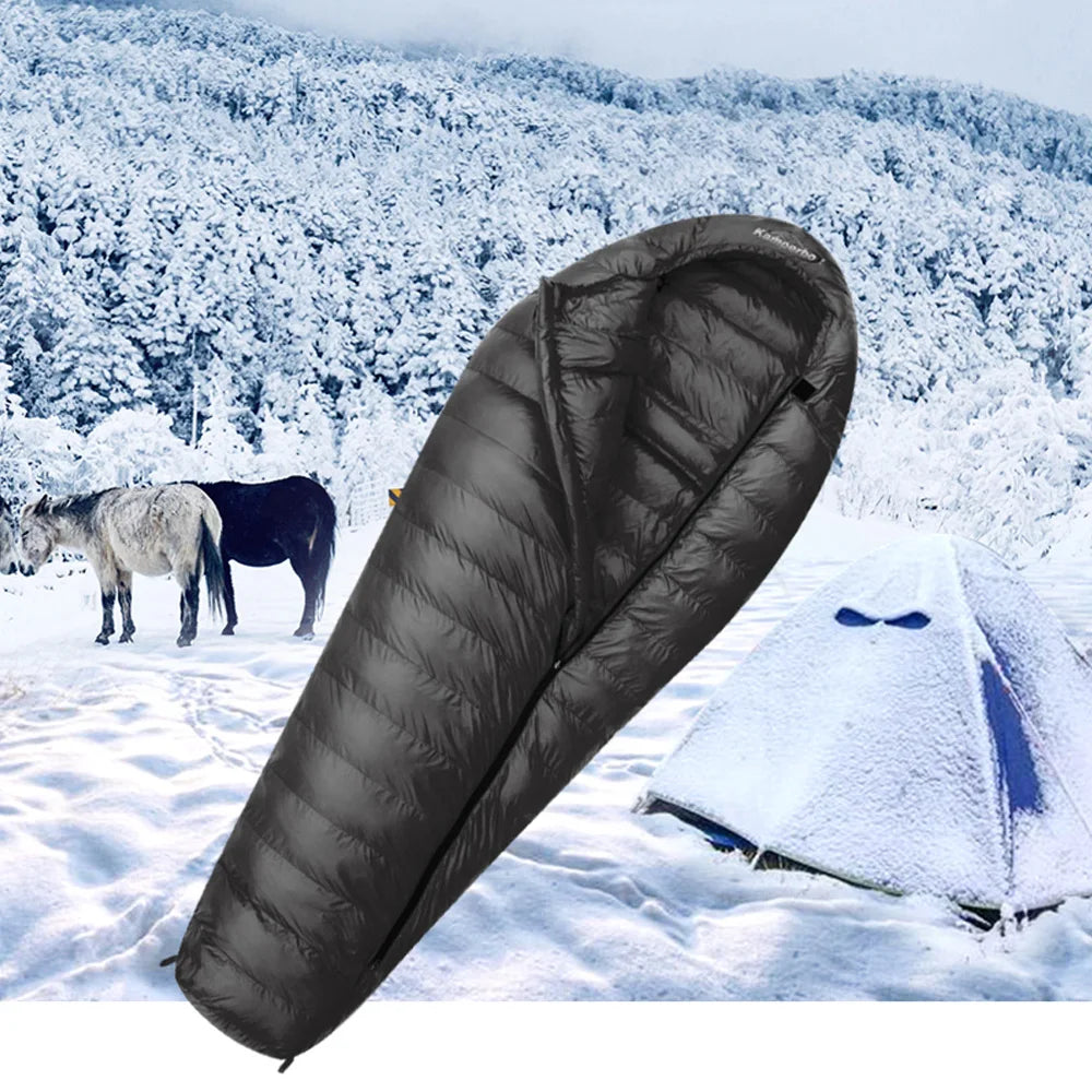 Winter Sleeping Bags For Adults Cold Weather 0~-22 Degree Down Sleeping Bag for Outdoor Champing Hiking Mummy Bag