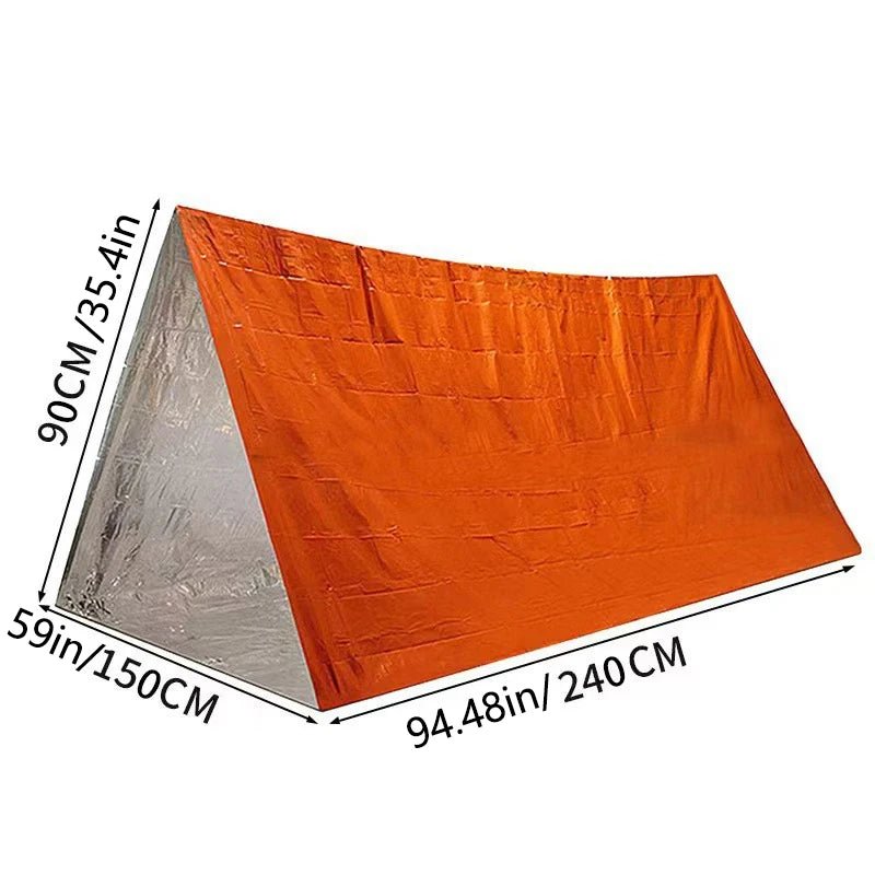 Emergency Survival Tent Shelter, 2 - Person Emergency Tent, Emergent Shelter Tent, Survival Life Tarp for Outdoor, Camping Hiking - BSG