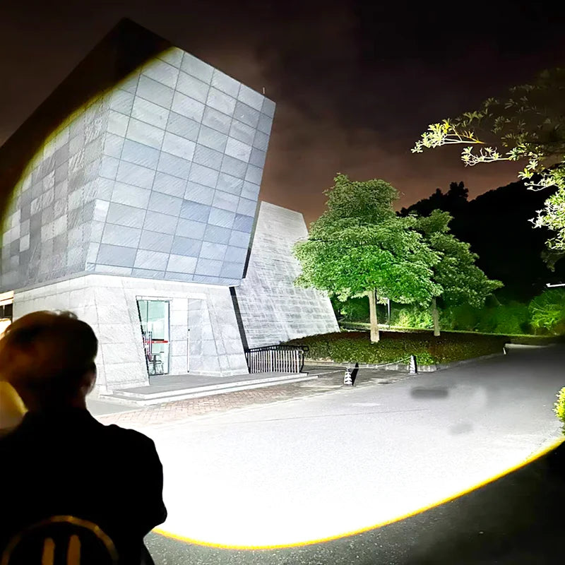 Linterna táctica LED recargable de alta potencia: alcance de 3000 m, resistencia al agua IPX6, batería externa de 3600 mAh (modelo SDT05) | BasicSurvivalGear.com