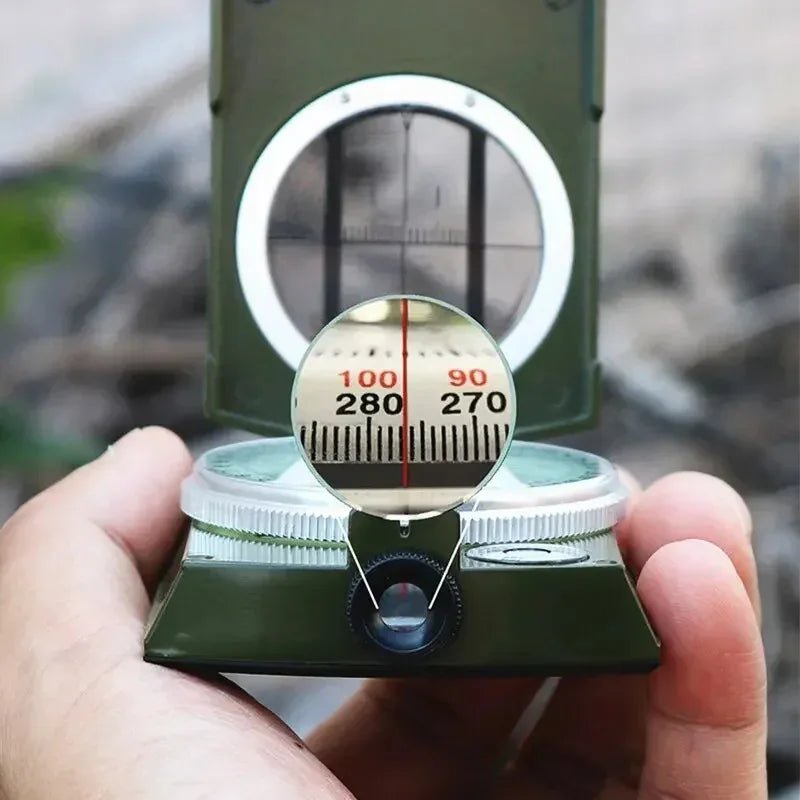 High Precision Compass Professional Outdoor Camping Multifunctional Military Green Precise Geological Tactical Compass - BSG