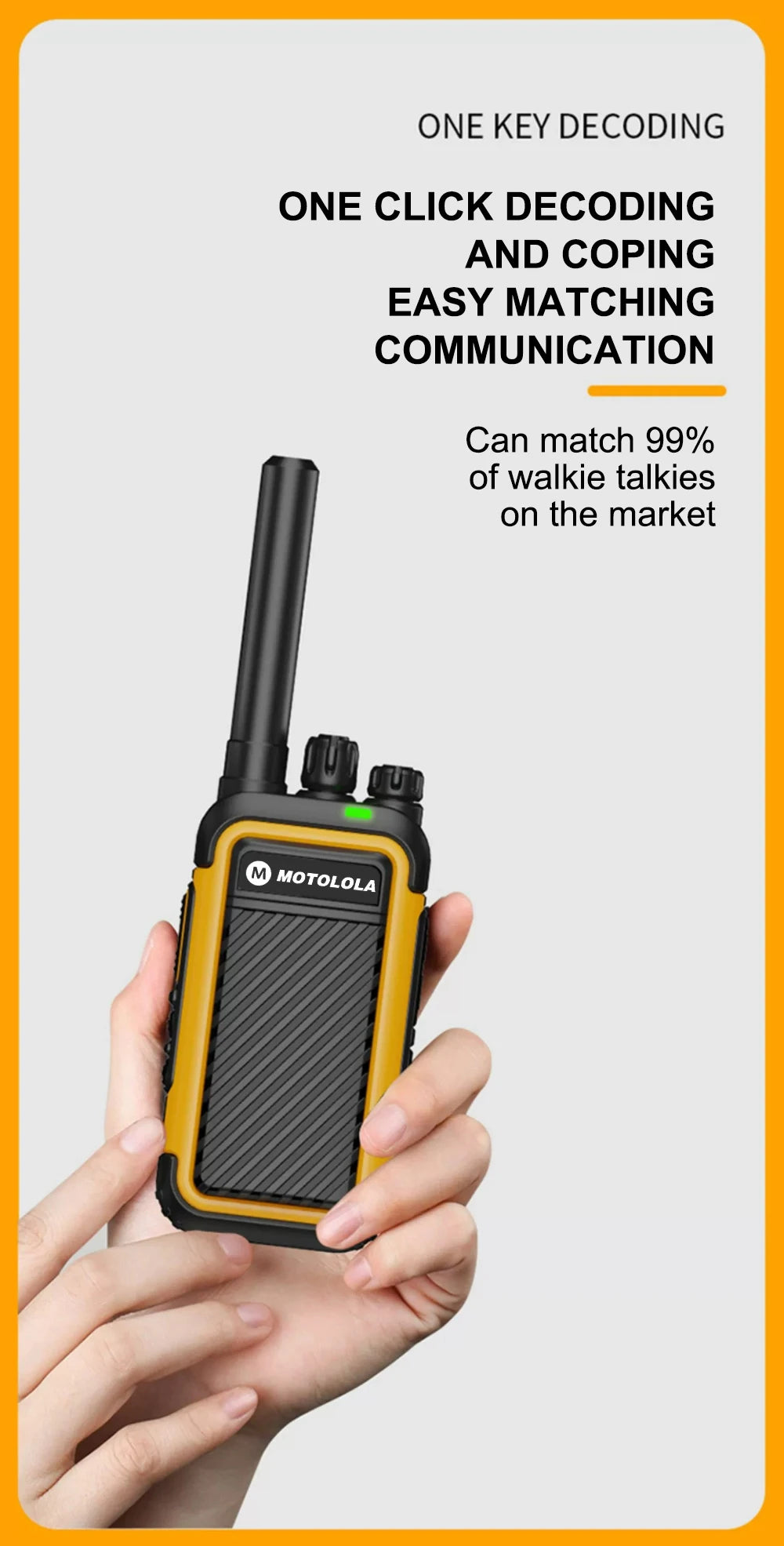 MOTOROLA F2 Long-Range UHF Two-Way Walkie Talkie
