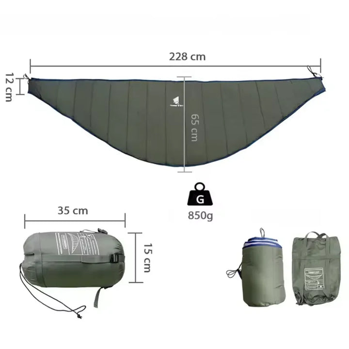 Ultralight Hammock Underquilt – Portable Winter Sleeping Bag & Under Quilt Blanket | BasicSurvivalGear.com