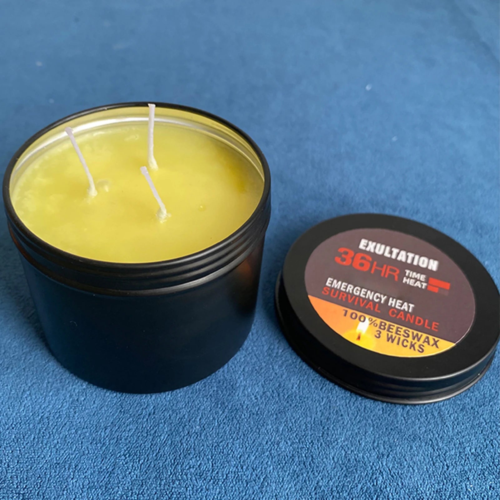 Emergency Survival Candle – 36-Hour Smokeless Portable Tin Candle (Model CLH@8) | BasicSurvivalGear.com