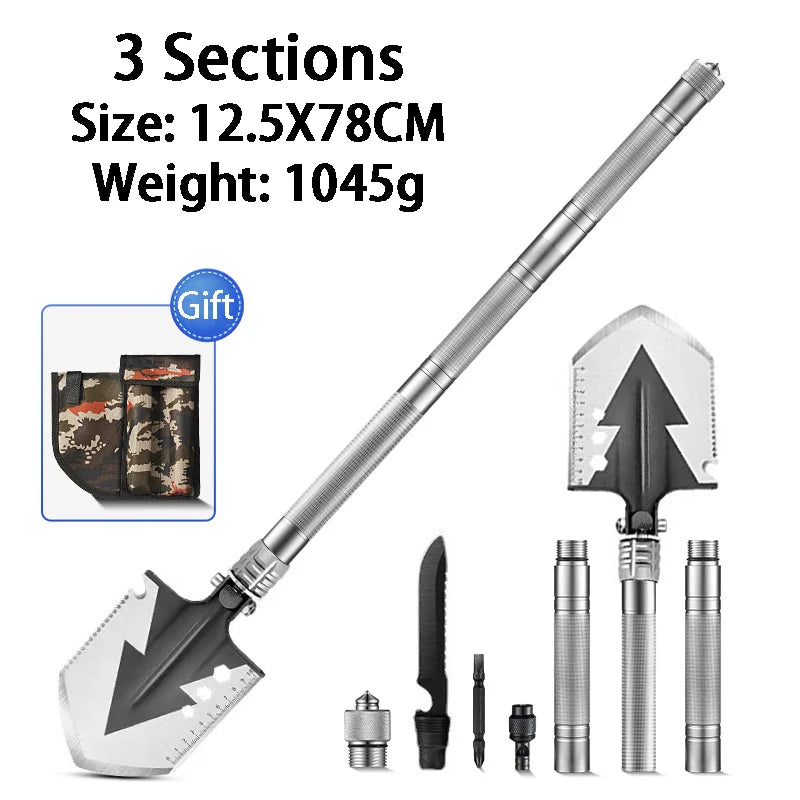Multifunctional Folding Shovel Outdoor Vehicle Mounted Engineer Shovels Tourism Camping Survival Spade Garden Hand Tools