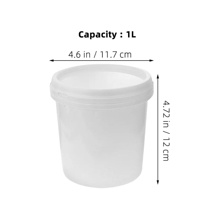 3pcs Food Grade Plastic Buckets With Lids Thickened Leakproof Storage Buckets For Kitchen Camping Fishing Cleaning Heavy Duty - BSG