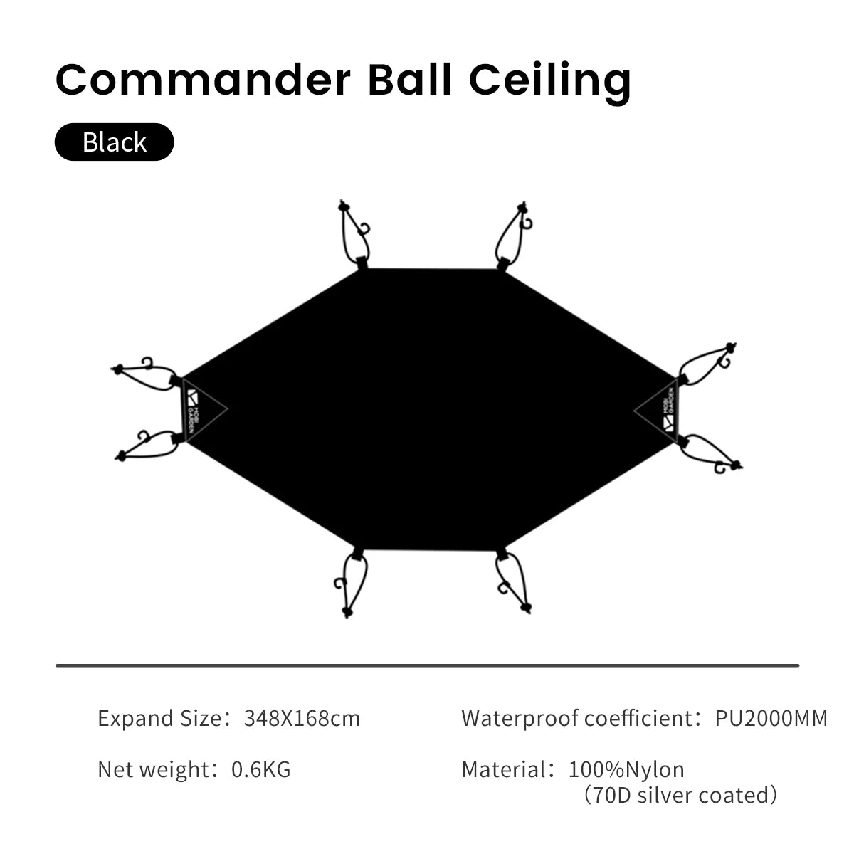 MOBI GARDEN Camping Tent Commander Dome Tent Shelter Waterproof Windproof Ultra - light 70D Nylon 160/185/245CM - BSG