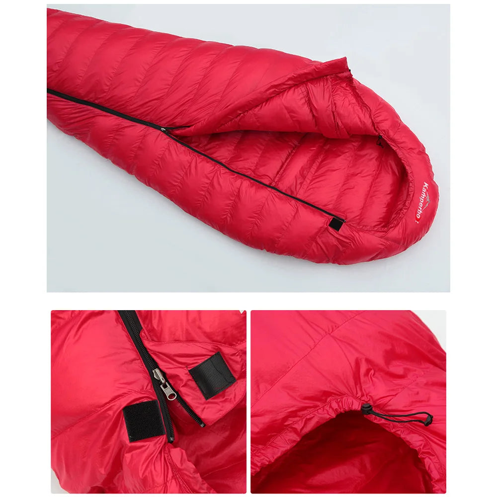 Winter Sleeping Bags For Adults Cold Weather 0~-22 Degree Down Sleeping Bag for Outdoor Champing Hiking Mummy Bag