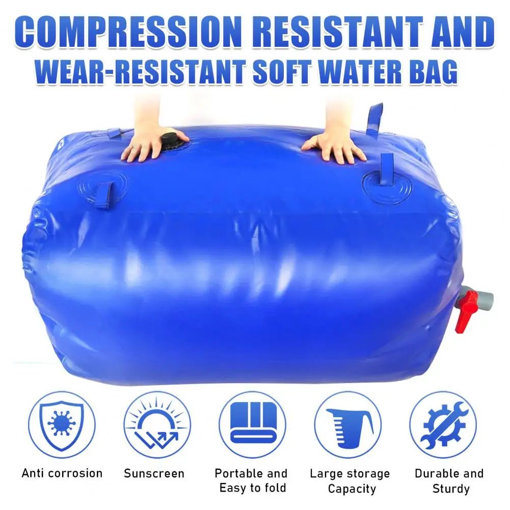 Large Capacity Water Storage Bladder 1000L Foldable Portable Water Tank Camping Garden Drought Resistance Collapsible - BSG