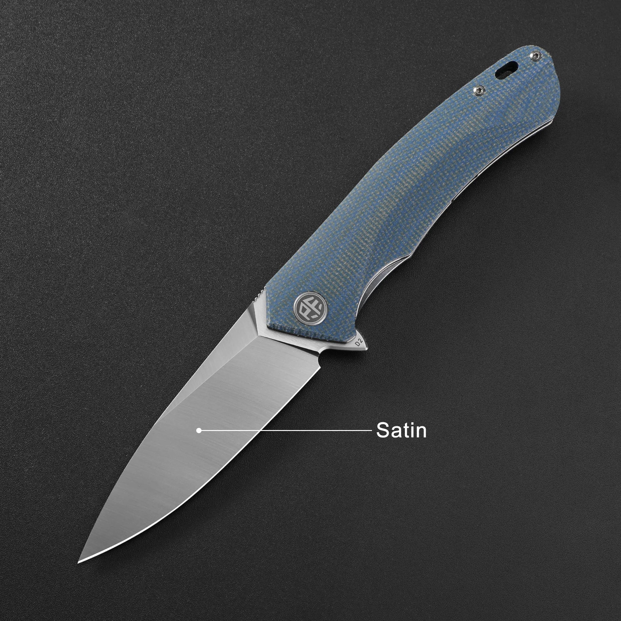 Petrified Fish PF838 Folding Knife Jackknife D2 Steel Outdoor Camping Hunting Hiking EDC Tool Ball Bearing G10 Handle Knives - BSG