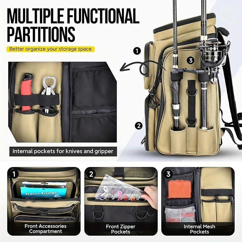 Survivalist Outdoor Storage Backpack – Tactical Hiking Daypack with Utility Pockets