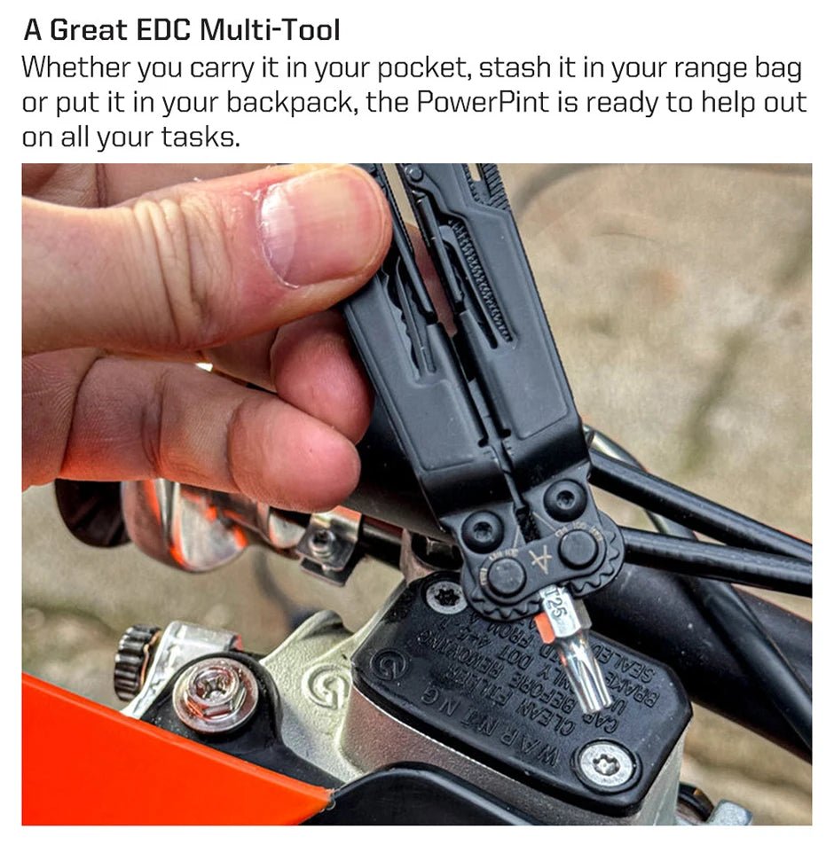 SOG PowerPint 18 - in - 1 Tactical Multi - Tool with Folding Pliers & Knife - EDC Pocket Gear for Outdoor, Hiking, Camping Survival - BSG