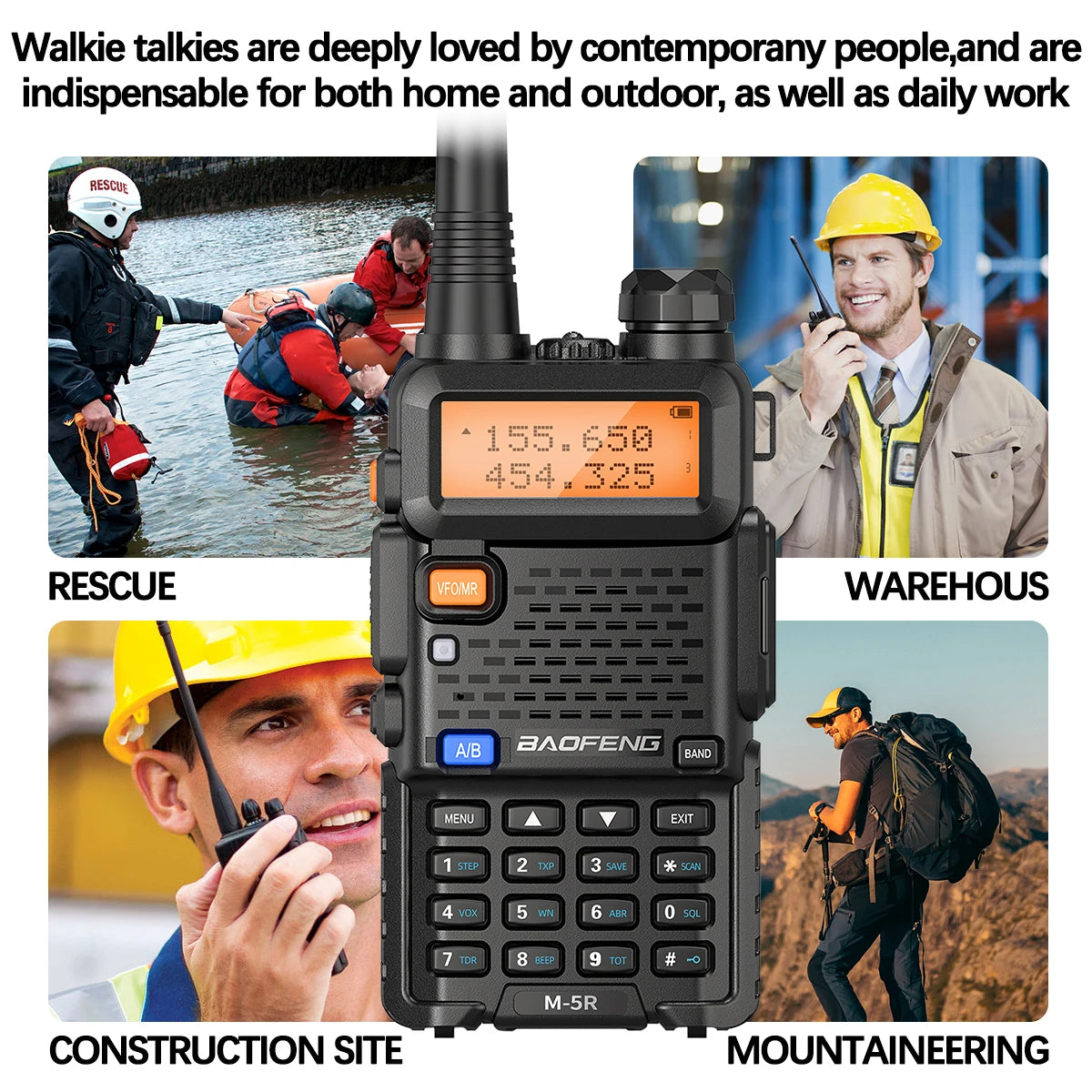 Baofeng M-5R 8W Multi-Band Walkie Talkie