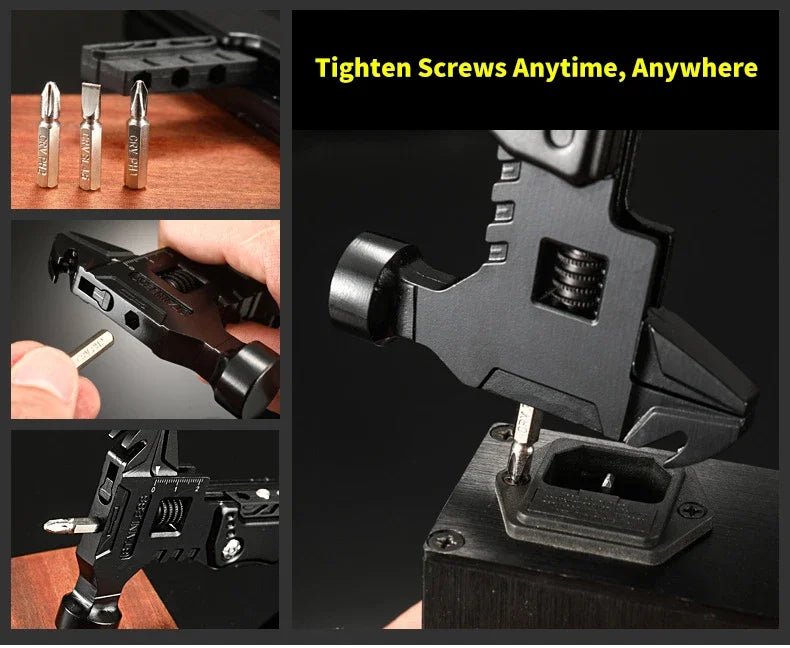 New Multifunctional Wrench Hammer Knife Pliers Outdoor Camping Survival Tool Labor Saving Tool Stainless Steel Multi - tool Knife - BSG