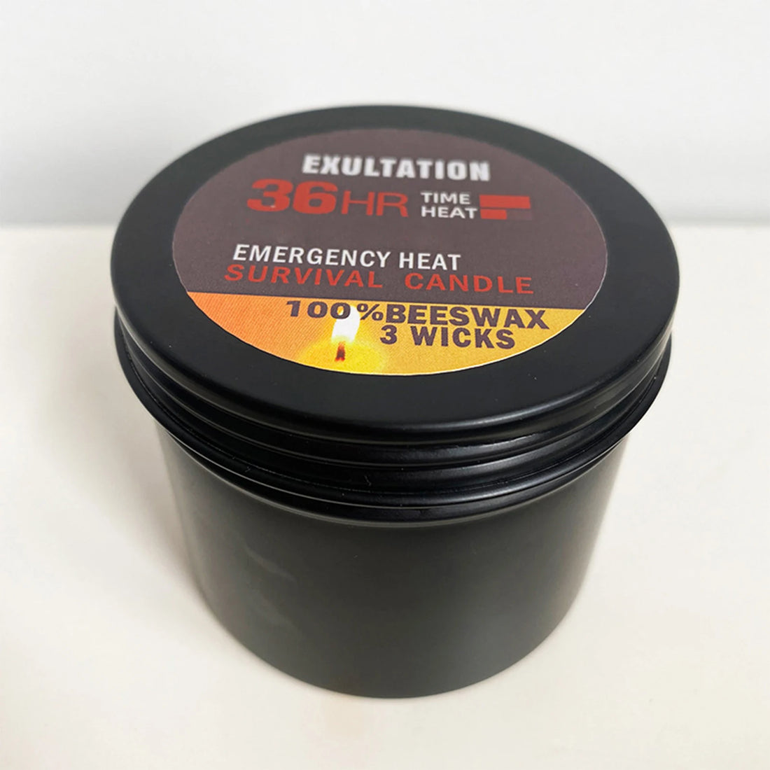 Emergency Survival Candle – 36-Hour Smokeless Portable Tin Candle (Model CLH@8) | BasicSurvivalGear.com