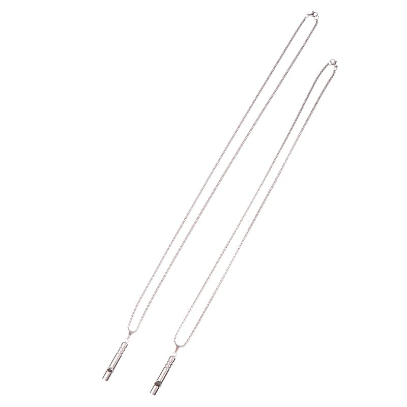 Silbato de supervivencia de emergencia: llavero y collar con silbato portátil y potente