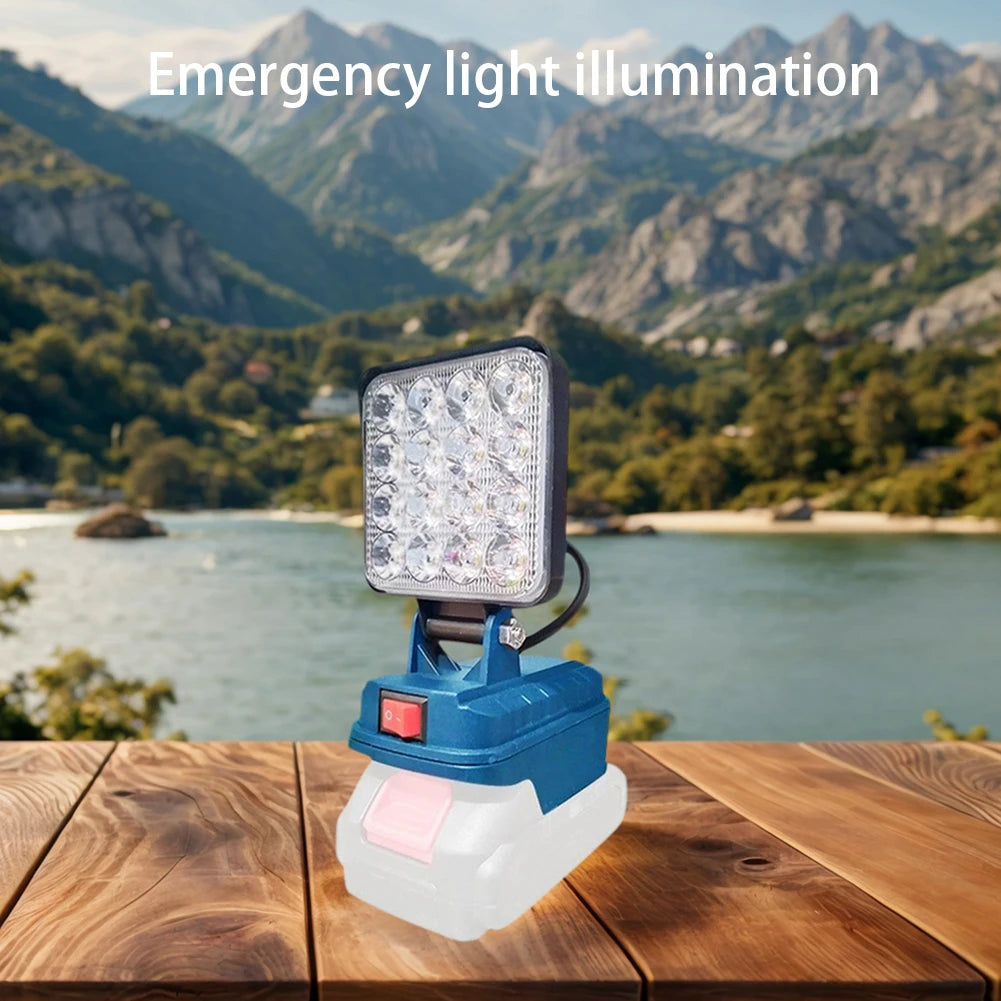 Rechargeable LED Work Light & Emergency Lantern – 6000 Lumens, Dual USB Charging, Waterproof Construction Light
